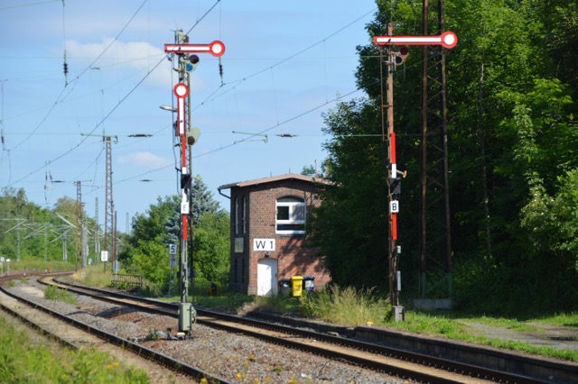 Hauptsignale im Bahnhof Borna